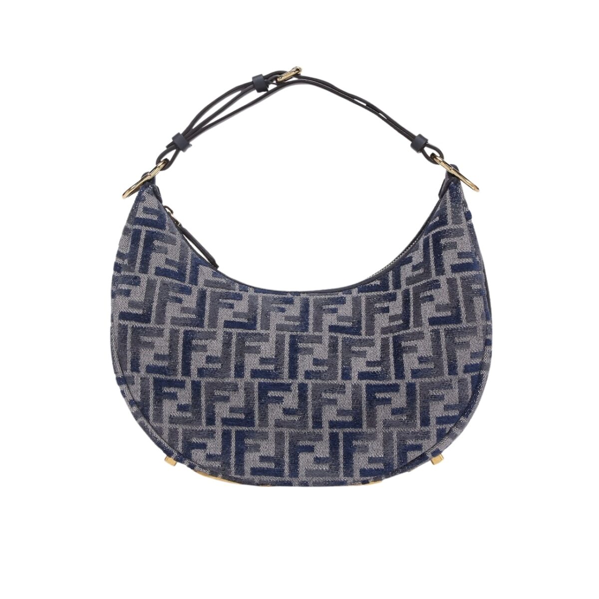 Fendi Fendigraphy Small Dark Blue Ff Chenille Bag 30Cm 8Br798Asu0F1Pqm - Image 1