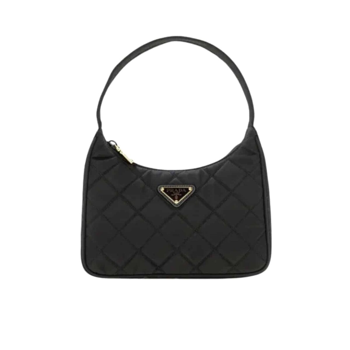 Prada Contenitore Maniglia Tessutu Nylon Quilted Shoulder Bag Black 21Cm - Image 1