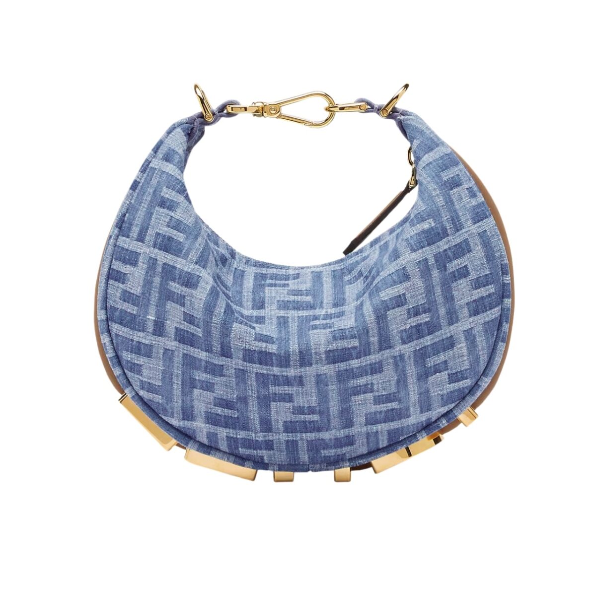 Fendi Fendigraphy Mini Bag Denim Blue Ff 20Cm 8Bs081As3Ff1Pln - Image 1