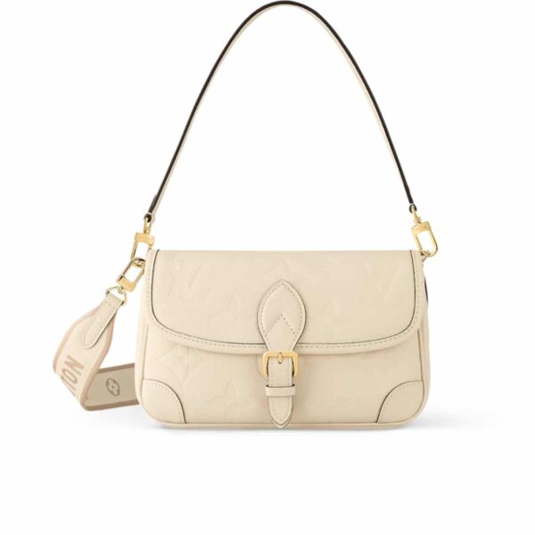Louis Vuitton Diane Monogram Empreinte Leather Crème Beige 18Cm M46388