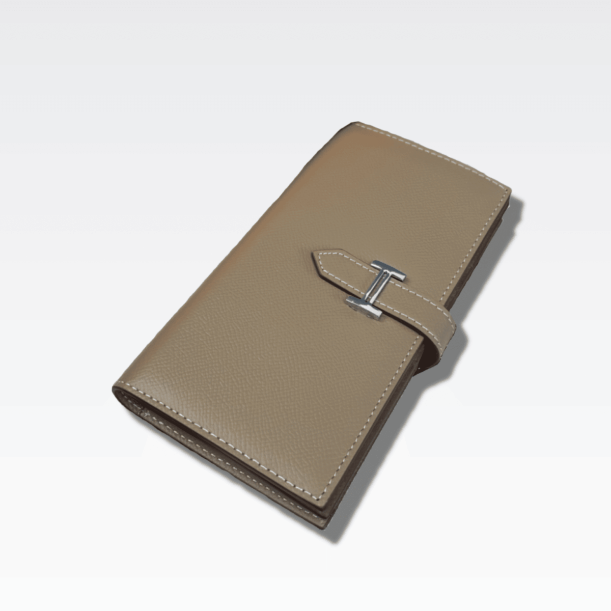 Hermes Bearn Wallet Epsom Dark Beige - Image 1