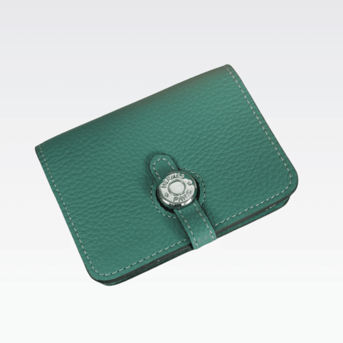 Hermes Dogon Duo Mini Wallet Mint - Image 1
