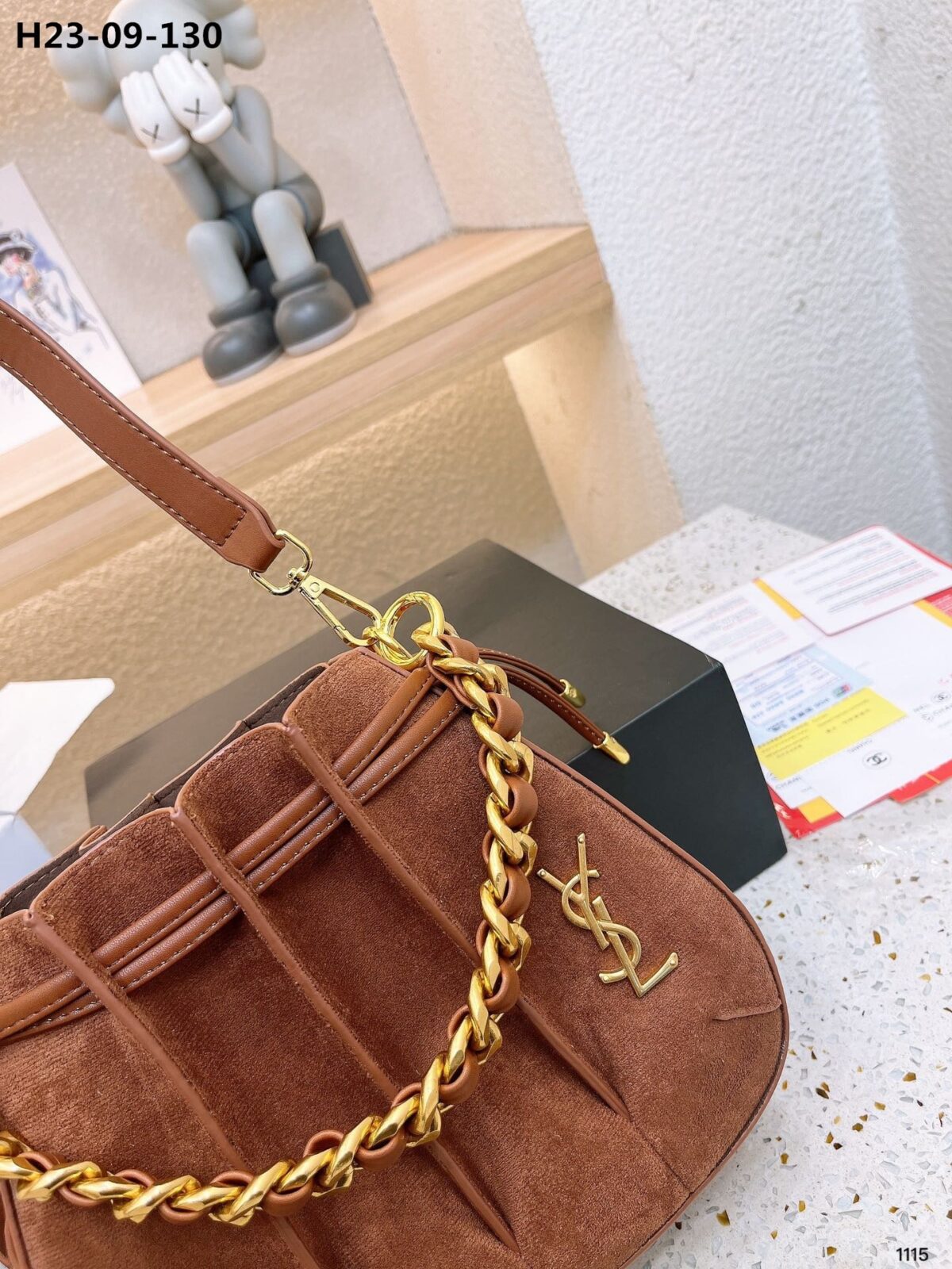 Saint Laurent Bucket Bag Brown 23Cm - Image 6