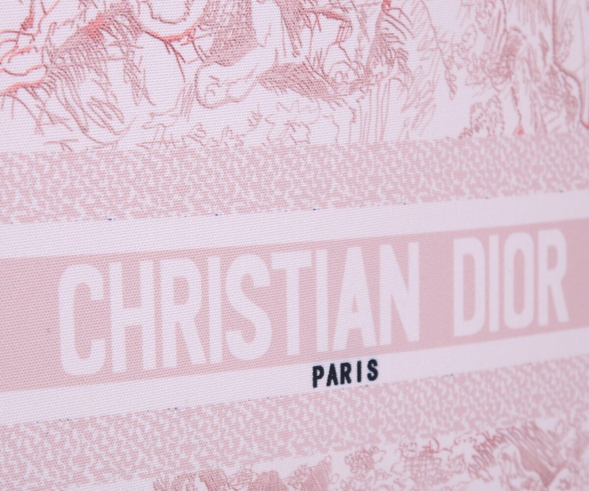Dior Large Tote Toile De Jouy Embroidery Pink 42Cm - Image 6