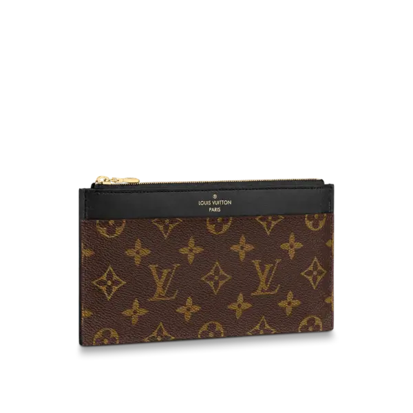Louis Vuitton Monogram Slim Purse Black M80348
