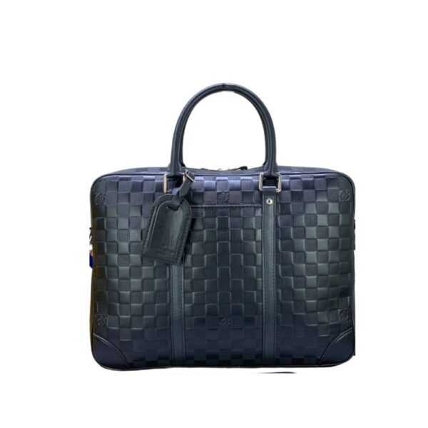 Louis Vuitton Porte Documents Voyage Damier Black 37Cm