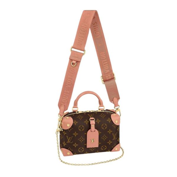 Louis Vuitton Petite Malle Souple Monogram Brown And Pink 20Cm