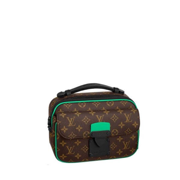 Louis Vuitton S Lock Messenger Monogram Brown And Green 24Cm