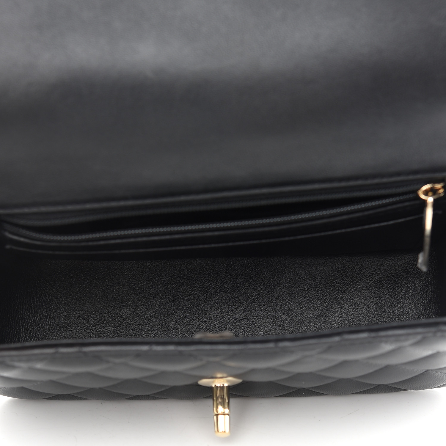 Mini Top Handle Flap In Black - Image 3