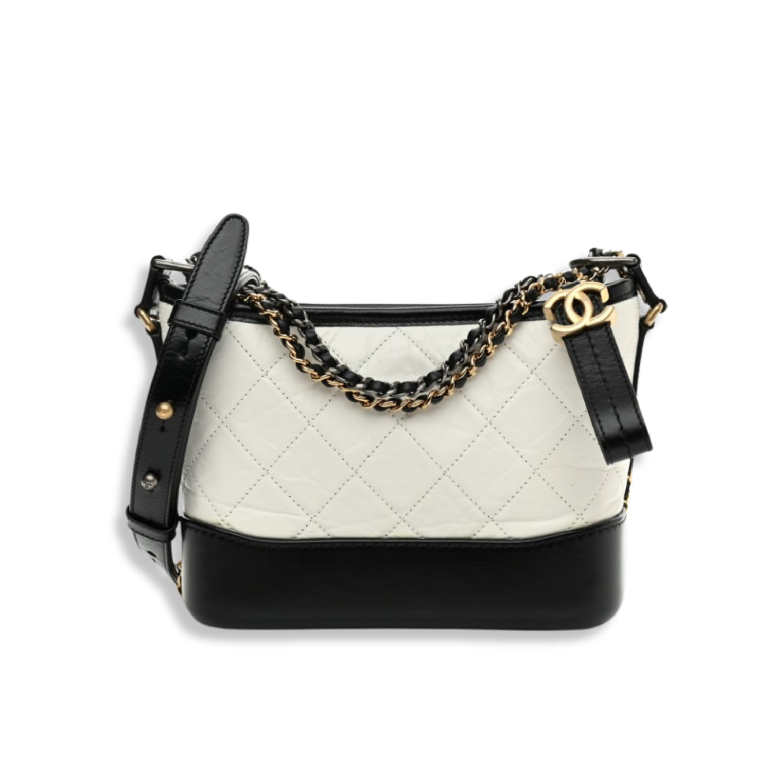 Chanel Gabrielle Hobo Small Calfskin White